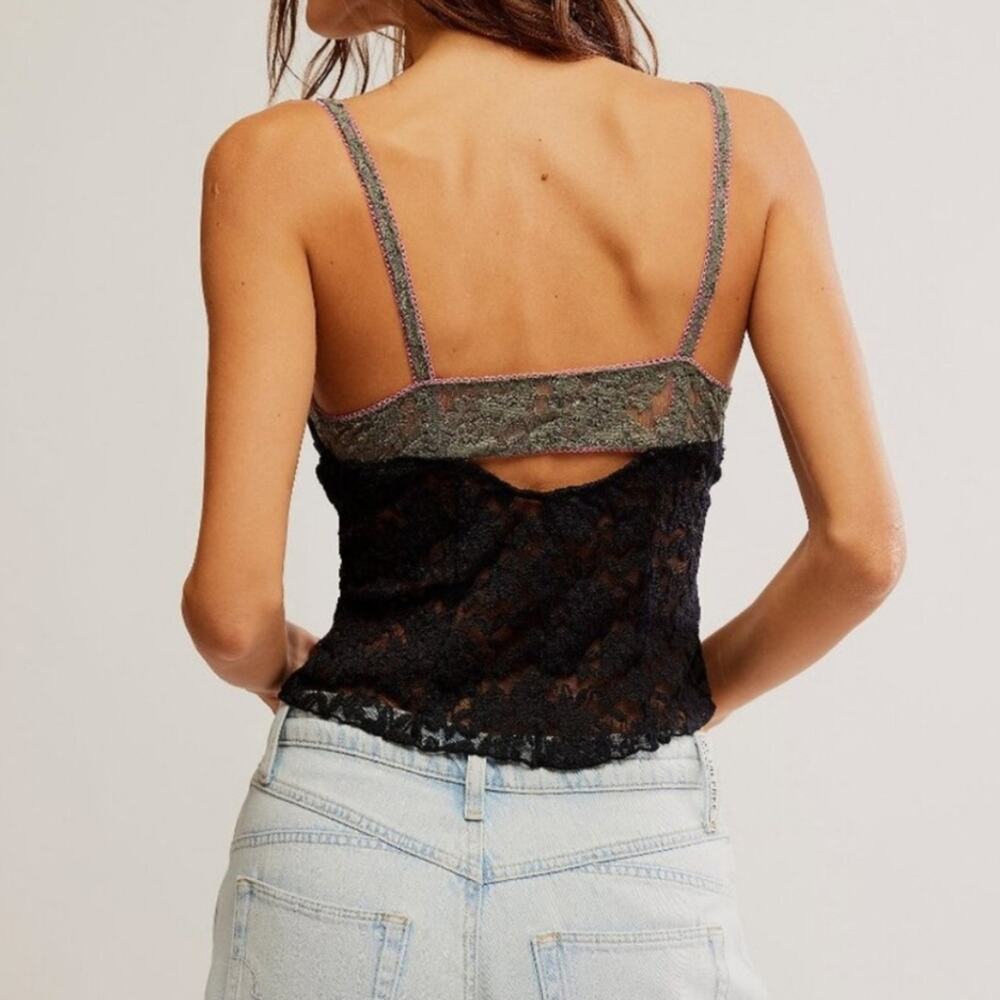 NWT Free People All Day Lace Cami / After Dark / Size Small - Picture 5 of 9